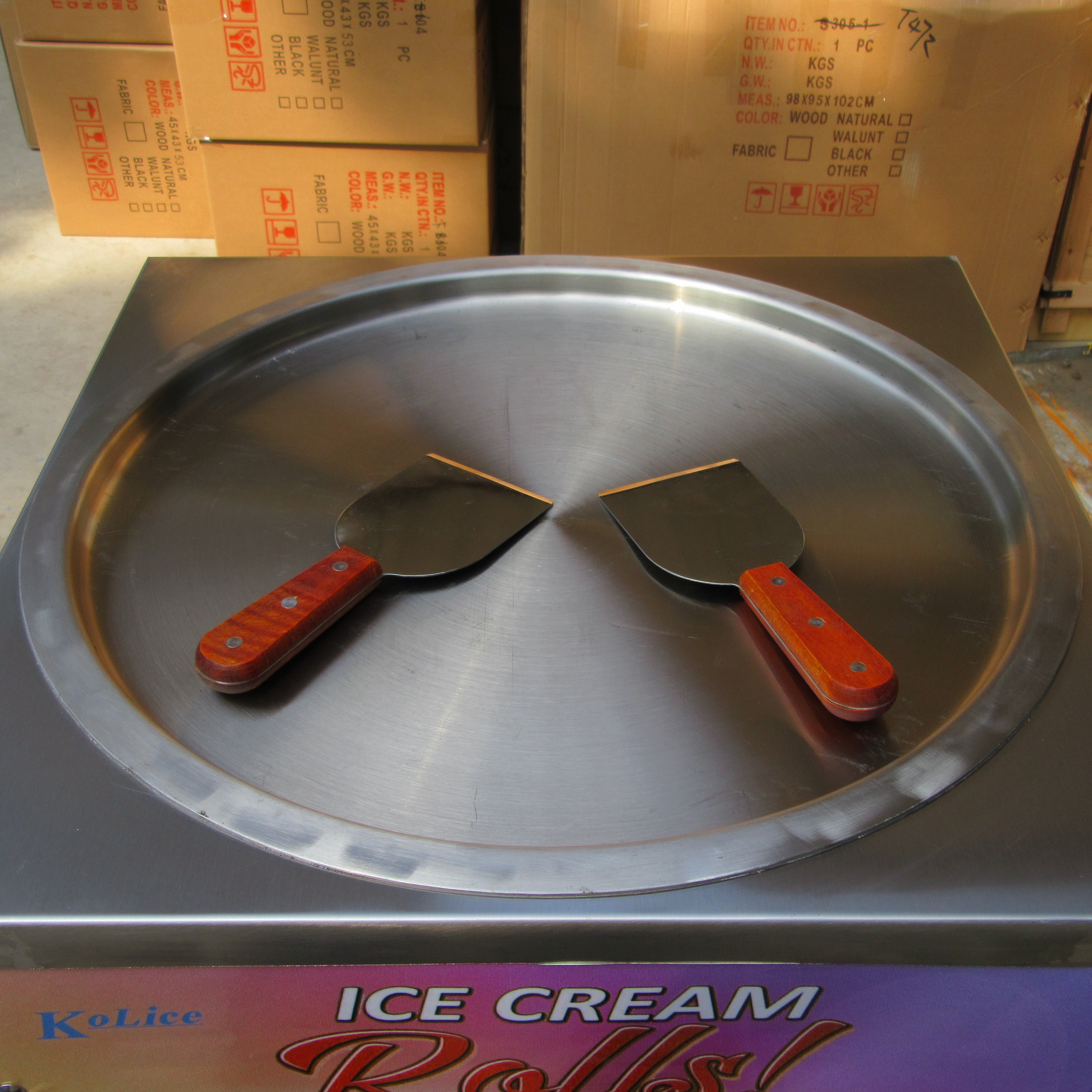 Portable Single Pan Fried Ice Cream Roll Machine DIY Fry Ice Cream Maker