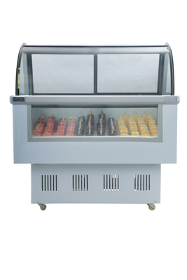 Hard Ice Cream Showcase Glass Display Counter Refrigeration Equipment For Sale