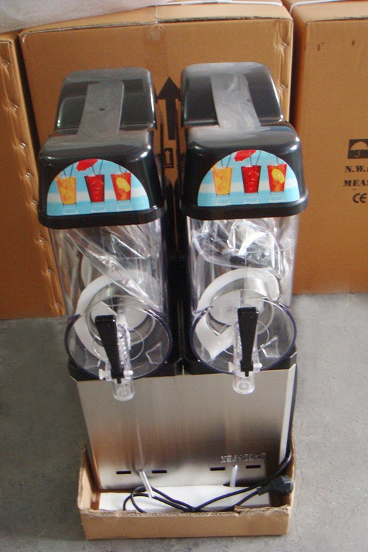 Double tank commercial frozen drink beverage slush machine
